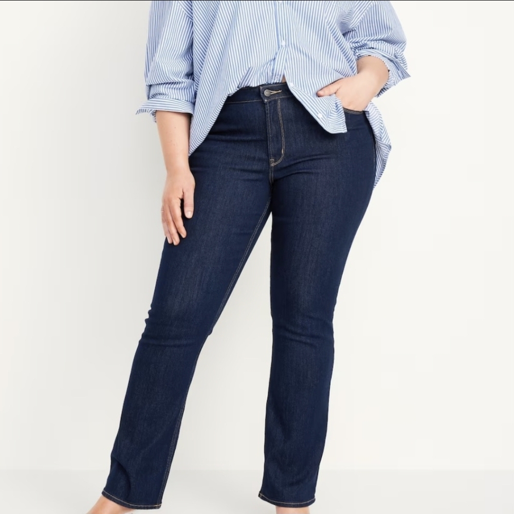 Old Navy Mid Rise WOW Boot Cut Denim Blue Jeans Plus Size 20